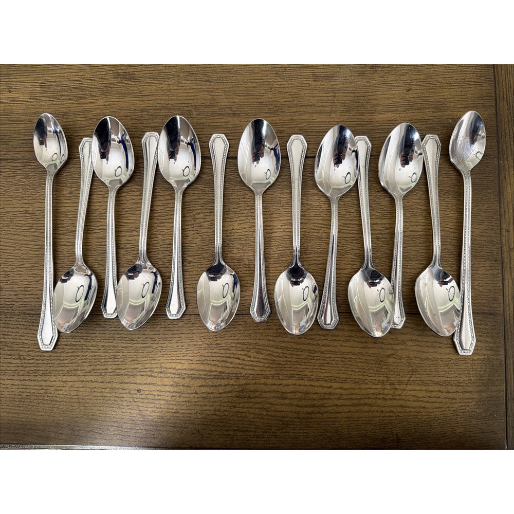 Reed & Barton Copley Silverplate 11 Teaspoons & 1 Iced Tea Spoons – 13 Pieces